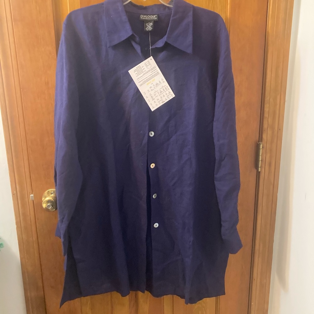 Dialogue button down shirt large nwt